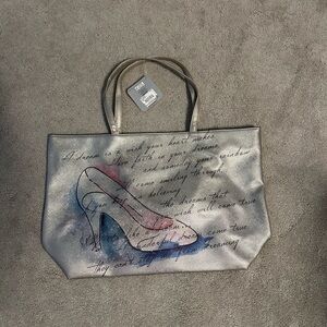 Cinderella Disney Parks Silver  Tote NWT
